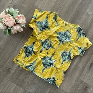 New Bella Umbra Italy Amalfi Night Tie Dye Must Yellow & Blue Blouse